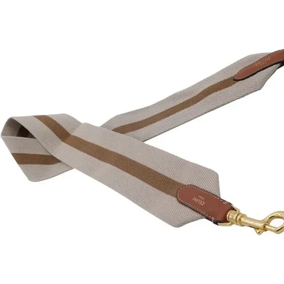 Celine Short Strap in Brown Canvas and Leather - Picture 1 of 6